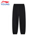 Li Ning (LI-NING) children's clothing, children's sports pants for boys and girls, plus velvet to keep warm and skin-friendly, cotton-feeling sweatpants 170YKLV367-2