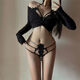 Sexy underwear with open position, sexy black underwear, flirting, large size thong, passionate women's suit 5678, one size fits all, 80-125Jin Jin is equal to 0.5kg