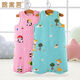 Padded vest style children's sleeping bag baby autumn and winter pajamas thickened nightgown warm baby anti-kicking quilt artifact blue background giraffe front and back cotton 90 yards - 4-6 years old clothing length 90cm