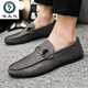 
Woodpecker versatile black work light new breathable men's shoes for men's love bean shoes for men's students casual soft leather D829 black 39