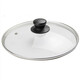 Qinkai pot lid, tempered glass lid, stainless steel garden wok lid, pan lid, universal wok lid, thickened 23CM vertical lid