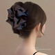 Cloud pleated bubble clip for women 2025 new high-end large shark clip for the back of the head black bow hair clip black cloud bubble large clip about 11cm