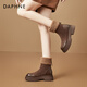Daphne Martin boots women's winter retro thick-soled short boots lamb wool warm snow boots new cotton boots brown 38