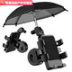 Zhizhou Motorcycle Electric Vehicle Mobile Phone Holder Takeaway Rider Riding Stand Pedal Bicycle Navigation Stand with Upgraded Version with Umbrella + Handlebar Style Shockproof Silicone