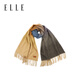 ELLE 100% sheep wool scarf women's winter warm fashion gift box large size shawl scarf