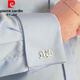 Pierre Cardin French imported quality custom sterling silver name cufflinks French shirt cuff buttons with engraving simple light luxury men's sleeves single letter hollow style