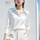 Late White New Product Commuting Versatile White Shirt Women 2025 Autumn Style Solid Color Simple OL Long Sleeve Shirt Women White M