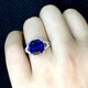 Yiqi Sapphire Ring 925 Silver Plated 18K Gold Inlaid with Colored Gems Colorful Tanzanite Jewelry Ring Women's Accessories No. 8