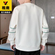Yalu sweatshirt men's autumn and winter long-sleeved T-shirt loose round neck trendy brand plus velvet thickened large size bottoming shirt warm top DB601 black spring and autumn style XL recommended 140-160Jin Jin equals 0.5 kg