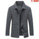 BOSS Men's Spring Thin Jacket Men's 2025 New High-end Brand Business Casual Men's Jacket No Ironing Dark Gray 4XL 195