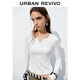 
UR2025 autumn new women's clothing fashionable casual simple basic slim T-shirt UYB450010# This white XL