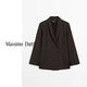 Massimo Dutti Discount Upgrade 2026 Women's Simple Commuting Style High Intelligence Double-breasted Blazer 06040713 Chocolate XS (34) (CN 165/80A)