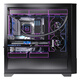 半岛铁盒（PADO）W3黑色游戏电脑台式机主机箱 （11风扇位强散热/360水冷/MATX主板/滑玻侧板/5槽PCIE/兼容5090）