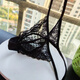 Yeya men's thong black mysterious sexy lace see-through temptation personality U convex JJ sleeve bag opening breathable T underwear black short open 1 piece 1 piece one size fits all recommended 130-200 Jin Jin equals 0.5 kg hip circumference within 105