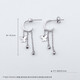 Lao Fengxiang platinum ear hook pt950 alliance butterfly dancing earrings as a birthday gift for girlfriend and wife platinum jewelry platinum about 3.64g