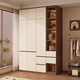 Juyao package installation solid wood 60mm deep wardrobe light luxury bedroom customized segmented large storage cabinet four doors 1.6m main cabinet