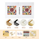 Yusenyi Hochzeitswörter und Zahlen Ölmalerei DIY handgesperrtes Acrylölmalerei, um Freunden Hochzeitsgeschenk Hochzeitskleid NX13578 20*20 cm enge Massivholz Innenrahmen umweltfreundlich Highlight Farbe + Augenschutz Ölmalerei Leinwand + Pinselzinor