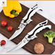 RRLFCS German imported Leying kitchen scissors 420J2 stainless steel multi-functional scissors for chicken, duck, goose and ribs special a 420 reinforced solid alloy handle powerful chicken