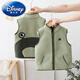 Disney children's velvet vest autumn and winter new style medium and large children's polar fleece vest jacket boys and girls warm green 110 recommended height 100-110cm