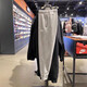 Nike (NIKE) new spring and autumn pure cotton sweatpants for men and women, embroidered cuffed straight sweatpants, loose casual breathable trousers, embroidered black black pants L 105-120Jin Jin equals 0.5 kg