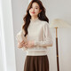 Shexi (Srcr) half turtleneck pure wool sweater for women, 100% wool sweater, autumn and winter style fungus edge knitted bottoming sweater