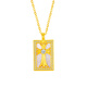 Mingzuan International 18K gold cross mother-of-pearl square brand pendant for women au750 zircon inlaid neckpiece as a birthday gift for girlfriend