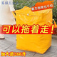 Moving packing bags, organizing cartons, quilts, luggage, snakeskin woven boxes, large bags, super large capacity packing artifact, super cost-effective combination, extra large size 266L, three packs, yellow