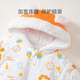 舒贝怡婴儿衣服秋冬装宝宝夹棉保暖连体衣加厚连帽外出哈衣爬爬服冬装 派对狮子橙色 90cm