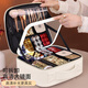 Bai Qixin makeup bag with mirror with LED light makeup artist tool box portable multi-functional large capacity makeup box storage box off-white makeup bag with LED mirror
