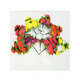Penusen Tomb-Sweeping Day simulated chrysanthemum bouquet for grave-going plastic silk flowers for funeral supplies cemetery tomb-sweeping flowers and fake flowers 5 crystal chrysanthemums sunset 1