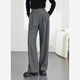 
Vanciman dark gray loose slim wide-leg pants 2024 autumn and winter new wool suit pants versatile long pants M9227 dark gray S