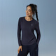 
Macondo original single product running long-sleeved T-shirt 9th generation breathable quick-dry sweat stains invisible and not easy to show night sea blue girl L