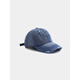 Distressed Soft Top Baseball Cap for Women Summer Vintage Casual Fashion Versatile Peaked Cap Black (55-58cm)