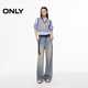 ONLY2025 new winter style college style style color block knitted vest suit shirt for women|125405016 H21 Kerry white background blue check XS