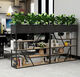 Fantasy iron partition shelf screen modern simple green plant flower stand office planter cafe locker A type 12*25*15