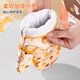 Chuangjingxin Selected Oven Gloves German Quality Insulated Gloves High Temperature Resistant Anti-scalding Thickened Silicone Kitchen Microwave Oven Special Cat Left Hand Style