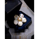 SNQP Retro Baroque Pin Pearl Brooch Women's Flower Corsage Suit Accessories Pink (Uneven and Randomly Haired) The real thing is lighter