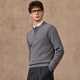 Judger contains worsted wool Judger Men's Wool Sweater 2025 Autumn and Winter New Henley Neck Stretch Pullover Sweater
