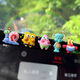 CLCEY car center console display screen cute ornaments SpongeBob SquarePants car rearview mirror small ornaments car Ocean family one-piece set with free traceless stickers