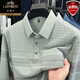 Classic car high-end pure cotton 100% long-sleeved t-shirt for men middle-aged dad with pockets polo shirt lapel autumn clothes 2632 Navy XL Recommended 130-150Jin Jin equals 0.5 kg