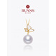 Ruan S's aura and grace 18k gold mother-of-pearl inlaid with nucleated freshwater pearl single pendant for women 18K gold-gold_white freshwater nucleated pearl 11-12mm