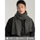Hengyuanxiang Wool Gray Scarf Men's Winter Warm Fashionable Atmosphere Knitted Scarf Couple Birthday Gift for Boyfriend Dark Gray