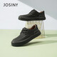 Zhuoshini men's shoes 2025 new autumn casual leather shoes men's high-end sneakers British business casual shoes black 40