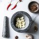 All-purpose marble garlic pounder, garlic mortar, garlic press, garlic masher, stone mortar, household grinder, medicine pounder, ginger pounder