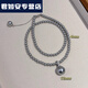 Chikejia Pearl Pendant Light Luxurious Sparkling Diamond Temperament Single Button S925 Silver Necklace Simple and Generous 12mm Nanyang Tea Gold Single Pendant