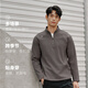 Made in Tokyo, velvet feels warm, sports long-sleeved T-shirt for men, plus velvet to keep warm, castle gray L (175/96A)