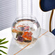 Round household transparent small fish tank desktop 4K ultra-clear desktop fish tank decoration and ornamental one-piece desktop ecological aquarium turtle tank goldfish tank round fish tank giant 24.5*26.5*29cm