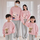 KUCLUT Labubu parent-child clothing 2025 autumn and winter long-sleeved sweatshirts for a family of three and four, mother and daughter tops, gray and purple plus velvet 120 baby