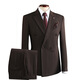 Xixi Shishi suit autumn and winter suit men's double-breasted striped suit men's suit casual groom black (suit + trousers) XL 52 (125-135Jin Jin equals 0.5 kg)