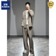 ROMON Ryder's matching suit suit men's oversized casual suit two-piece loose, mature, handsome, champagne color L